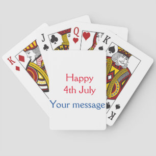 Jeu De Cartes Joyeux 4 juillet jour de l'indépendance ajoutez no