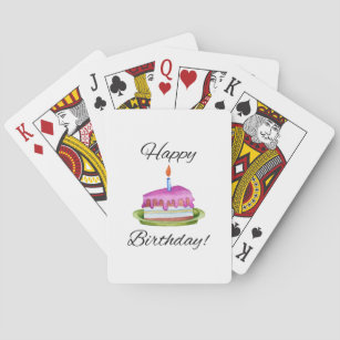 Cartes A Jouer Anniversaire Avec Gateau Zazzle Fr