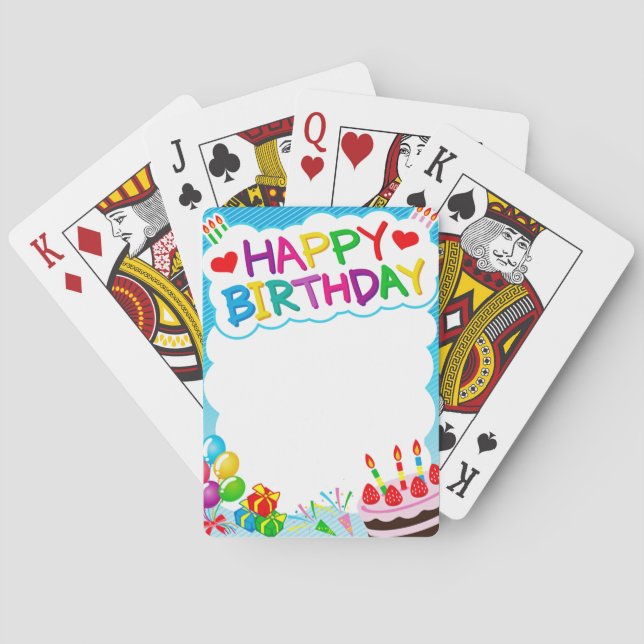 Jeu De Cartes Joyeux anniversaire (dos)