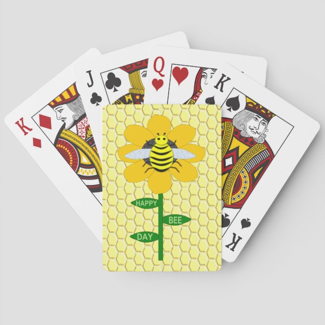 Jeu De Cartes Joyeux anniversaire abeille bourdon (dos)