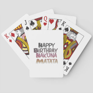 Jeu De Cartes Joyeux anniversaire de Hakuna Matata Design
