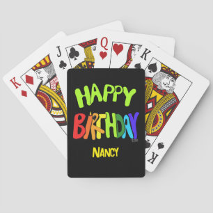 Jeu De Cartes Joyeux anniversaire lumineux et personnalisé