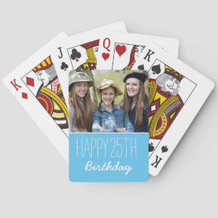 Jeu De Cartes Joyeux Anniversaire Personnalisé Année Et Photo Ci