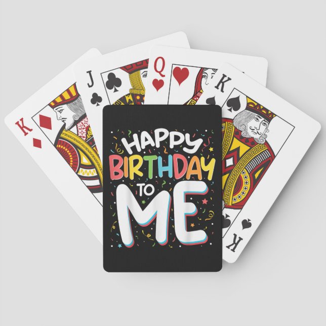 Jeu De Cartes Joyeux Anniversaire Pour Moi Drôle Anniversaire Fê (dos)