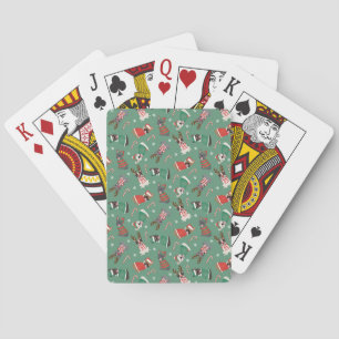 Jeu De Cartes Joyeux Buldogs français de Noël