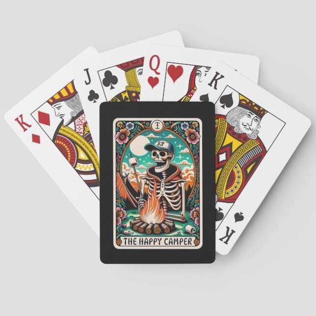 Jeu De Cartes Joyeux Camper Skeleton Tarot Poker Deck (dos)