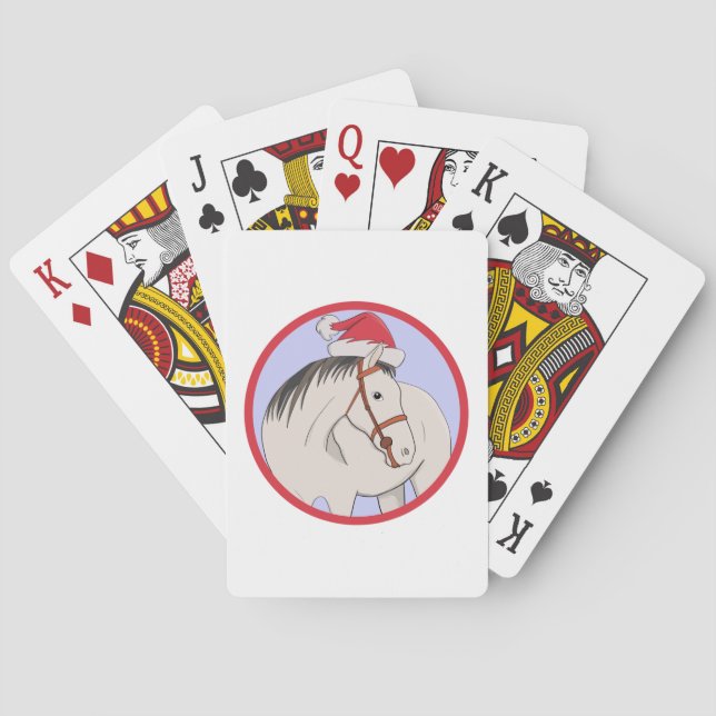Jeu De Cartes Joyeux Cheval de Noël (dos)