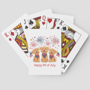 Jeu De Cartes Joyeux Chiens 4 juillet Yorkie