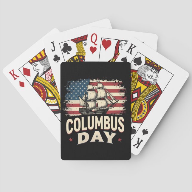 Jeu De Cartes Joyeux Columbus Day of Exploration and Reflection (dos)