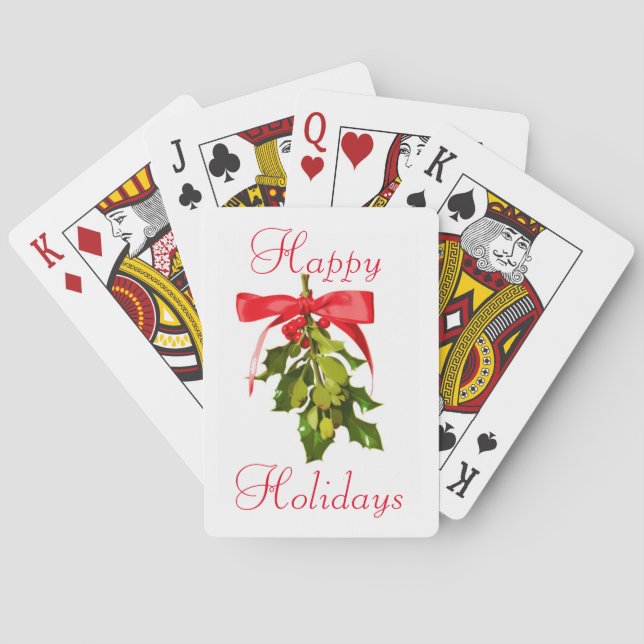 Jeu De Cartes Joyeux congé mistletoe (dos)
