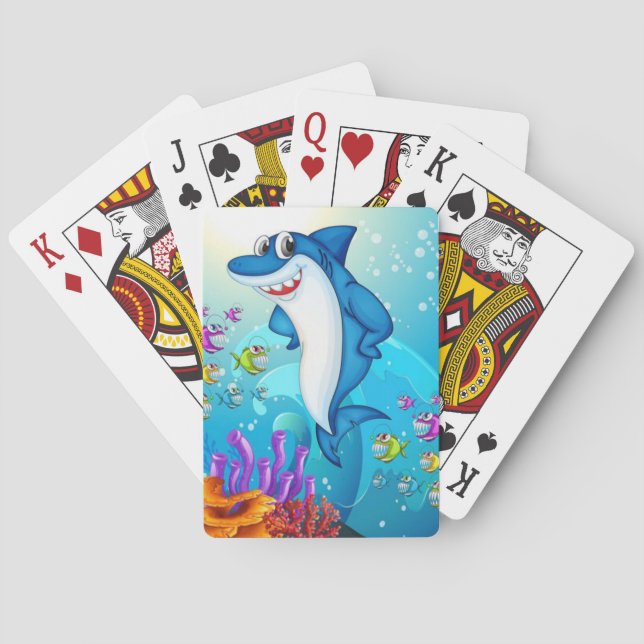 Jeu De Cartes Joyeux dessin de requin-23685 (dos)