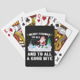 Jeu De Cartes Joyeux Fish Noël Poisson Drôle Pêcheur Pêche Noël