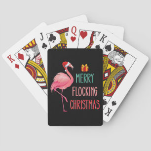 Jeu De Cartes Joyeux flocage Noël Funny Flamant rose Vacances