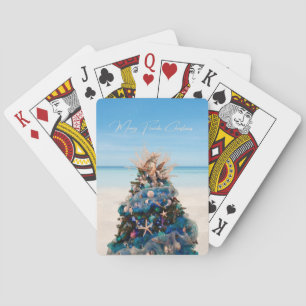 Jeu De Cartes Joyeux Floride Noël Tropical Beach Holiday Tree