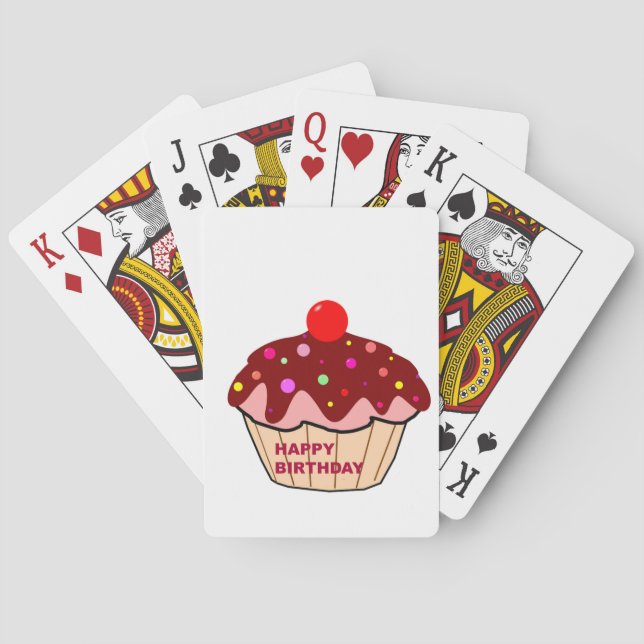 Jeu De Cartes Joyeux gâteau d'anniversaire (dos)