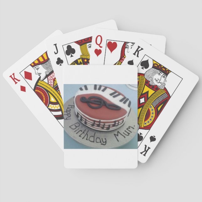 Jeu De Cartes Joyeux gâteau de maman d'anniversaire (dos)