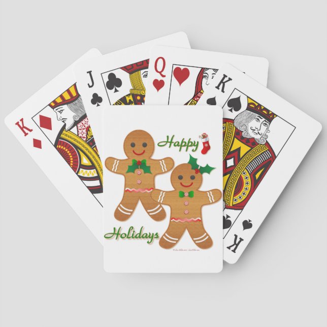 Jeu De Cartes Joyeux Gingerbread Homme Garçon Girl (dos)