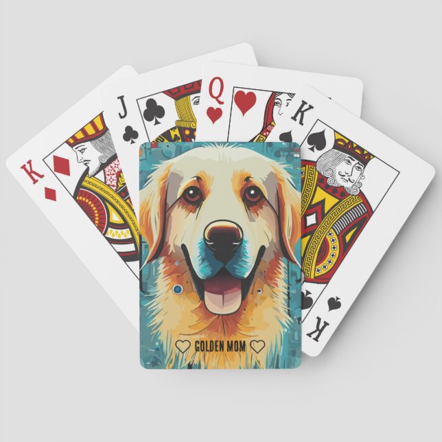 Jeu De Cartes Joyeux Golden Retriever Maman (dos)