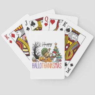 Jeu De Cartes Joyeux Hallothanksmas Clipart