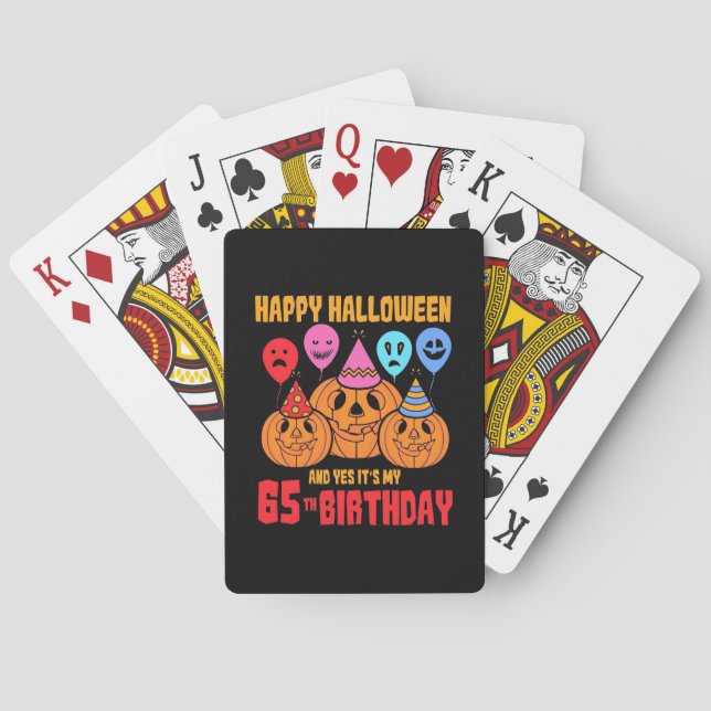 Jeu De Cartes Joyeux Halloween 65e anniversaire (dos)