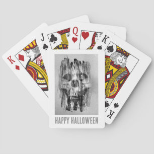 Jeu De Cartes Joyeux Halloween. Crâne en détresse