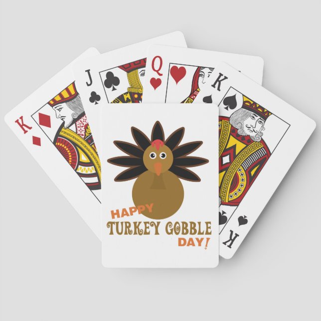 Jeu De Cartes Joyeux Jour de la grogne turque Thanksgiving (dos)