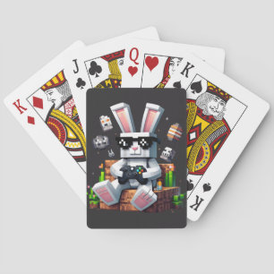 Jeu De Cartes Joyeux Jour de Pâques Joueur Vidéo Oeuf Lapin Jour