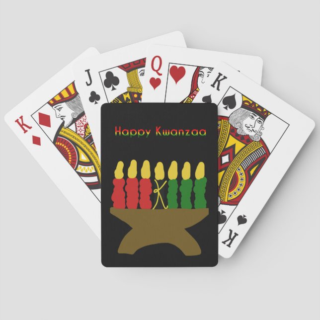 Jeu De Cartes Joyeux Kwanzaa Kinara (dos)