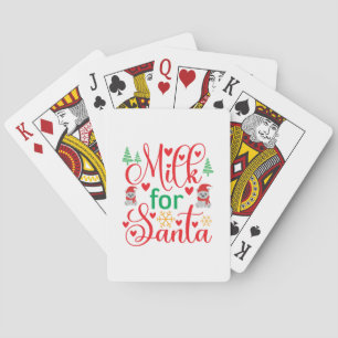 Jeu De Cartes Joyeux Lait De Noël Pour Père Noël