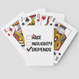 Jeu De Cartes Joyeux Mauvais Dépend de Père Noël Liste de Noël