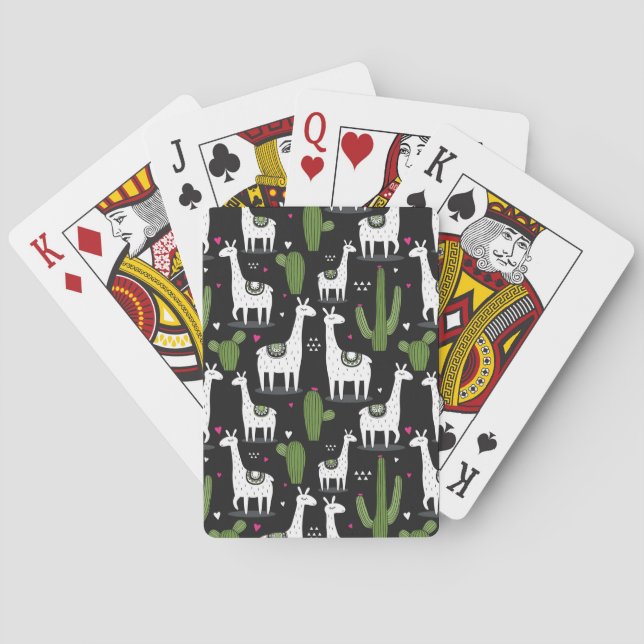 Jeu De Cartes Joyeux Motif Llama (dos)