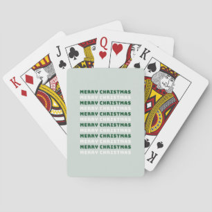 Jeu De Cartes Joyeux Noël, Art de Noël Vert, Vacances