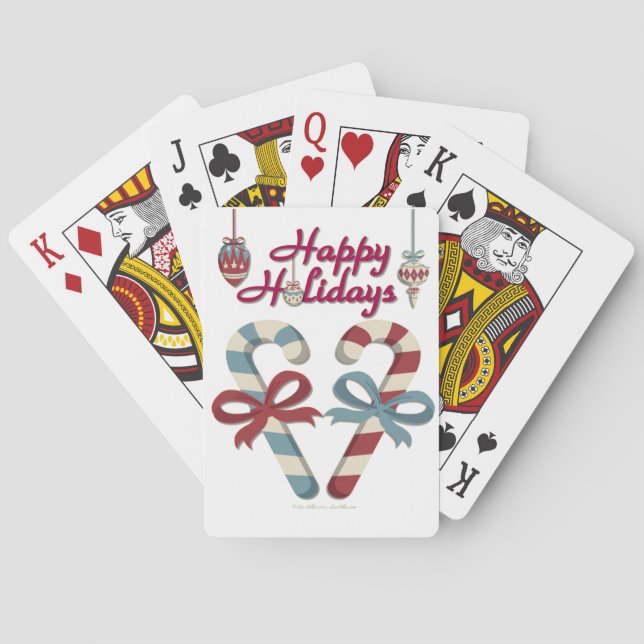 Jeu De Cartes Joyeux Noël Cœur de Canne à Sucre (dos)