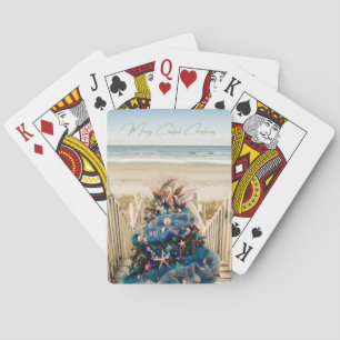 Jeu De Cartes Joyeux Noël côtier Plage tropicale Holiday Tree