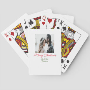 Jeu De Cartes Joyeux Noël couple photo ajouter nom heureux vacan