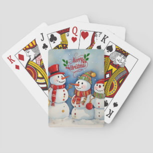 Jeu De Cartes Joyeux Noël, Fête des Snowmen