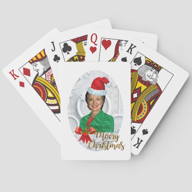 Jeu De Cartes joyeux Noël Hillary clinton (dos)