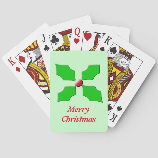 Jeu De Cartes Joyeux Noël Holly Jouer aux cartes (dos)