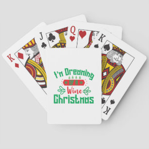 Jeu De Cartes Joyeux Noël Je Rêve D'Un Vin Noël