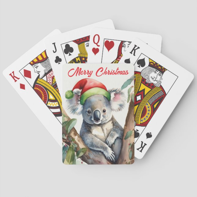 Jeu De Cartes Joyeux Noël Koala assis à Gumtree (dos)