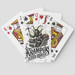 Jeu De Cartes Joyeux Noël Krampus Randonnées en traîneau de Kram