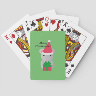 Jeu De Cartes Joyeux Noël mignonne souris souris de Noël
