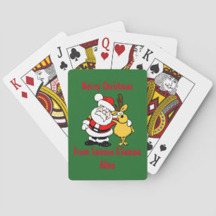 Jeu De Cartes Joyeux Noël Père Noël & Reindeer Jouer aux cartes