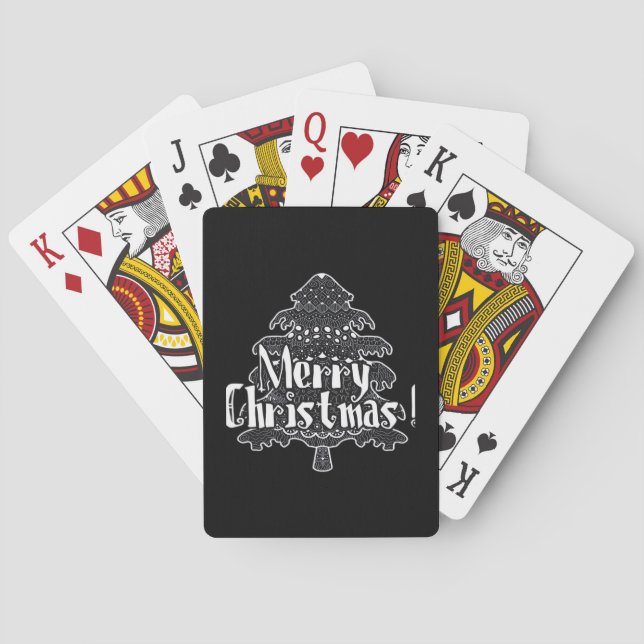Jeu De Cartes Joyeux Noël, sapin de Noël Classique (dos)