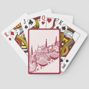 Jeu De Cartes Joyeux Noël sur Table Design Minimaliste Personnal