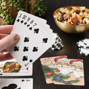 Jeu De Cartes Joyeux Noël vintage ! Santa Claus jovial