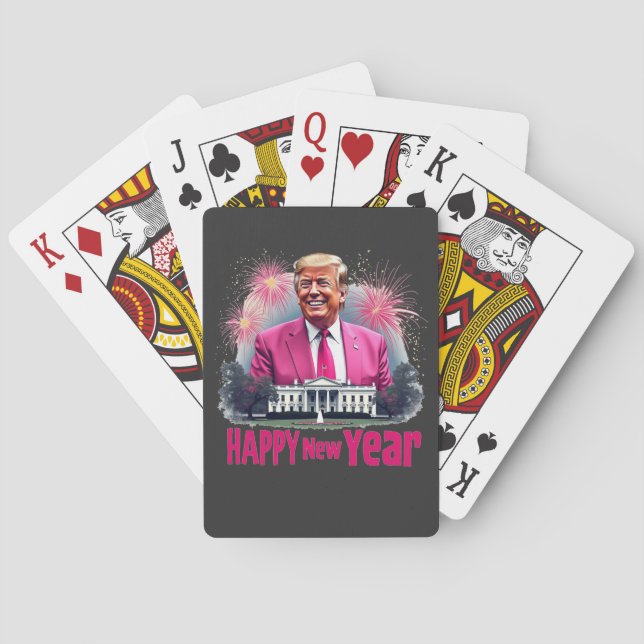 Jeu De Cartes Joyeux Nouvel An Trump Jour d'Inauguration 2025 (dos)