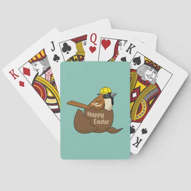 Jeu De Cartes Joyeux Oeuf Chocolat Sparrow à Pâques (dos)