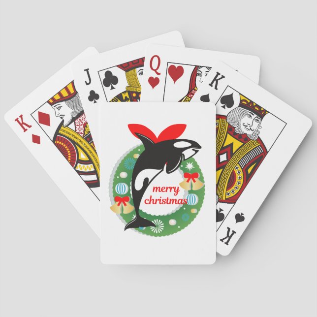 Jeu De Cartes joyeux orque de noël (dos)