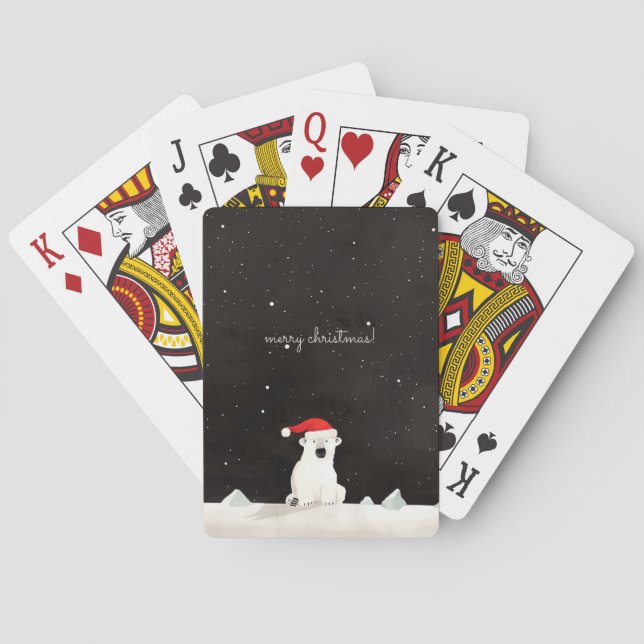 Jeu De Cartes Joyeux Ours Polaire De Noël ! (dos)